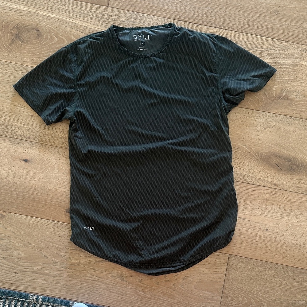 BYLT Elite+ Drop Cut Training Tee Olive Green Performance Shirt